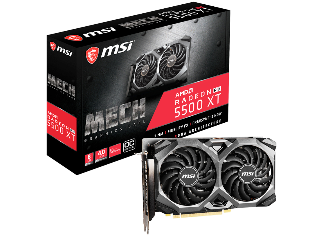 Radeon RX 5500 XT MECH 8G OC [PCIExp 8GB] �̐��i�摜