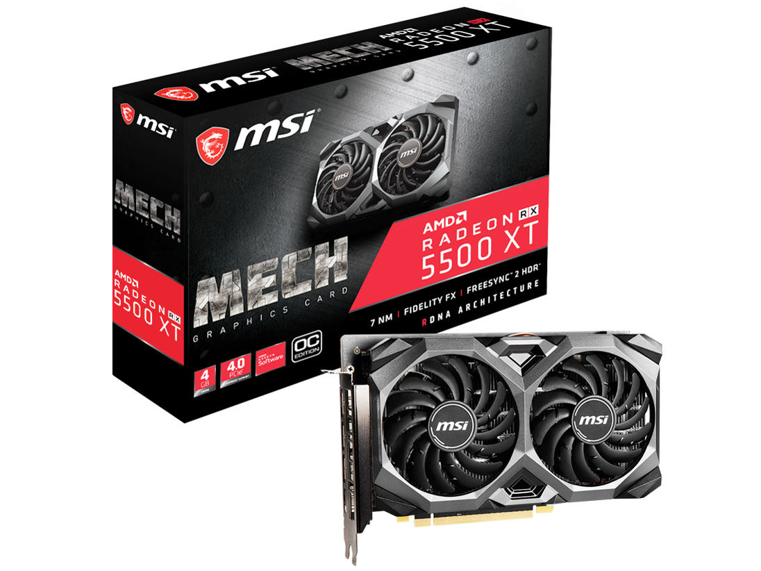 Radeon RX 5500 XT MECH 4G OC [PCIExp 4GB] �̐��i�摜