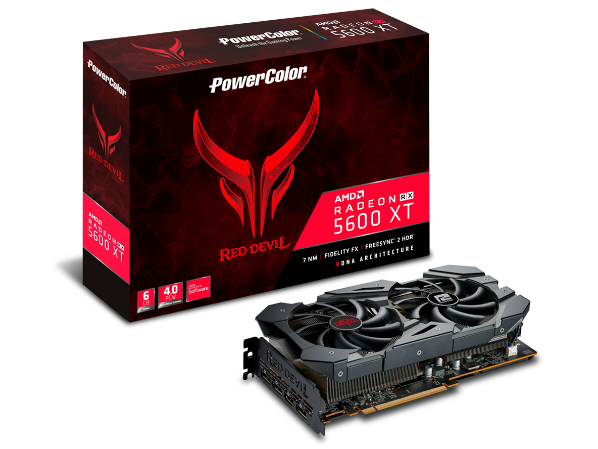 PowerColor Red Devil Radeon RX 5600XT AXRX 5600XT 6GBD6-3DHE/OC [PCIExp 6GB] �̐��i�摜