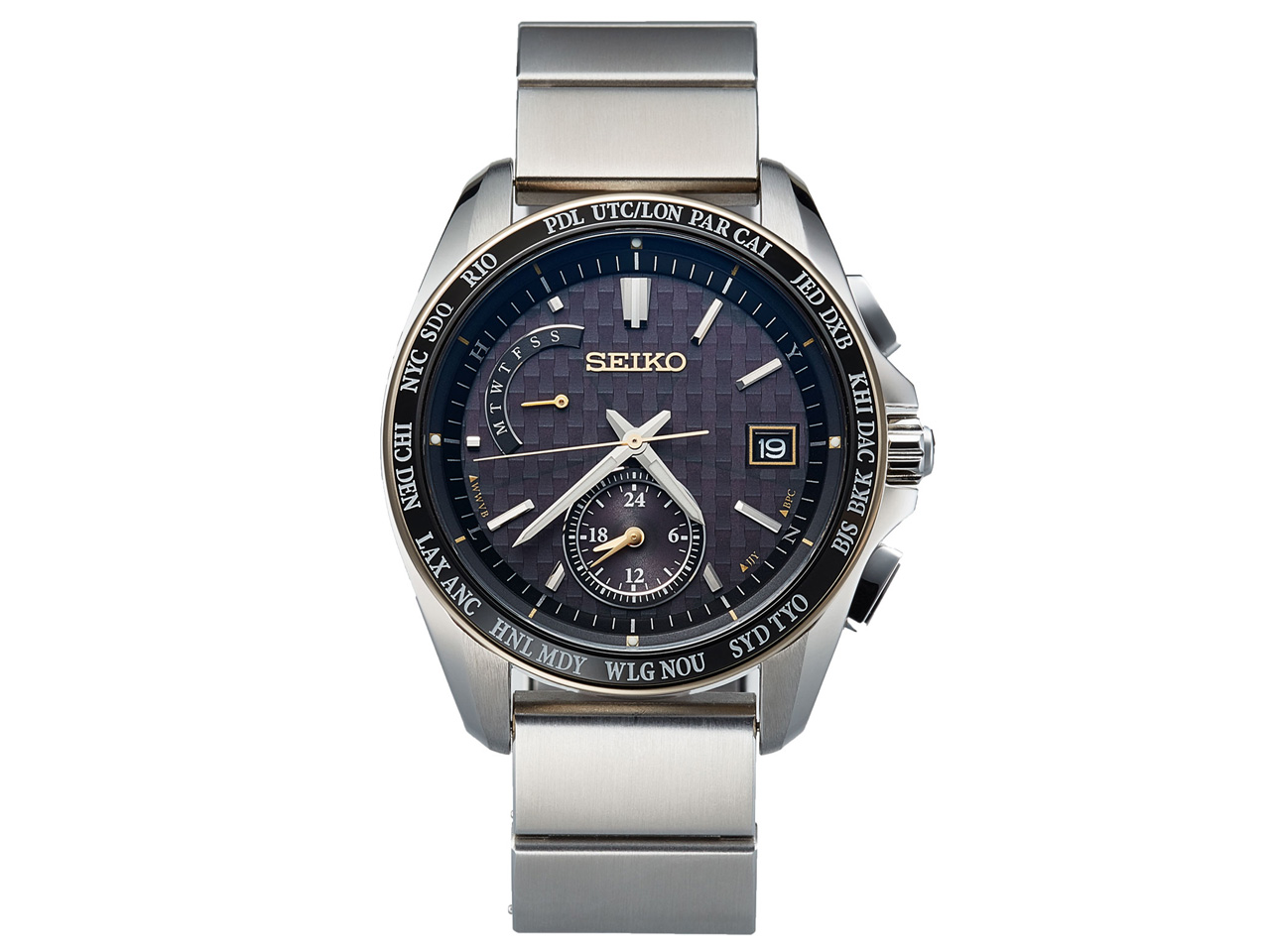 Seiko Brightz wena wrist pro Solar Radio-controlled set Silver -20th Anniversary Special Edition- WNW-SB16A/S �̐��i�摜