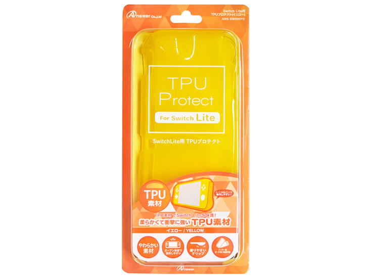 Switch Lite�p TPU�v���e�N�g ANS-SW090YE [�C�G���[] �̐��i�摜