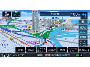 『ルート画面1』 彩速ナビ MDV-D707BT の製品画像