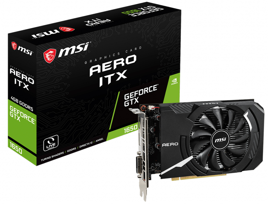GeForce GTX 1650 AERO ITX 4G [PCIExp 4GB] �̐��i�摜