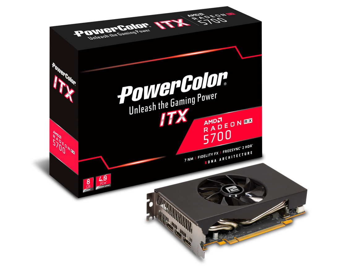 PowerColor Radeon RX 5700 ITX AXRX 5700 ITX 8GBD6-2DH [PCIExp 8GB] �̐��i�摜