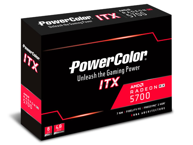 『パッケージ』 PowerColor Radeon RX 5700 ITX AXRX 5700 ITX 8GBD6-2DH [PCIExp 8GB] の製品画像