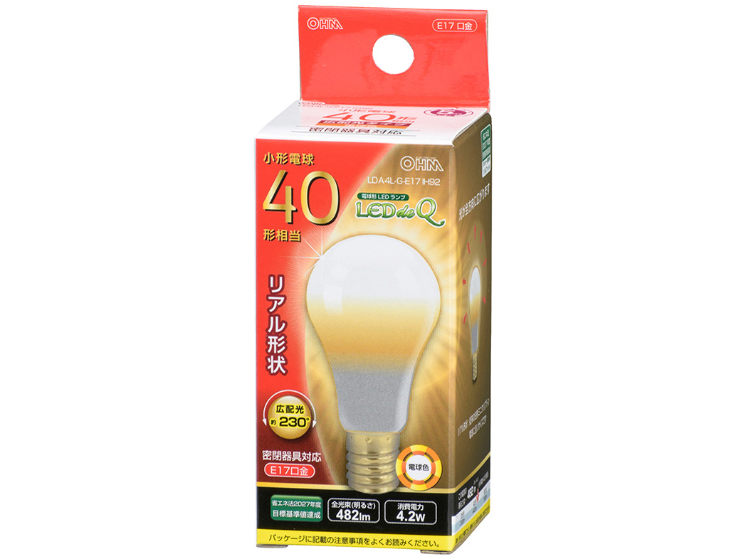 LEDdeQ LDA4L-G-E17 IH92 [�d���F] �̐��i�摜