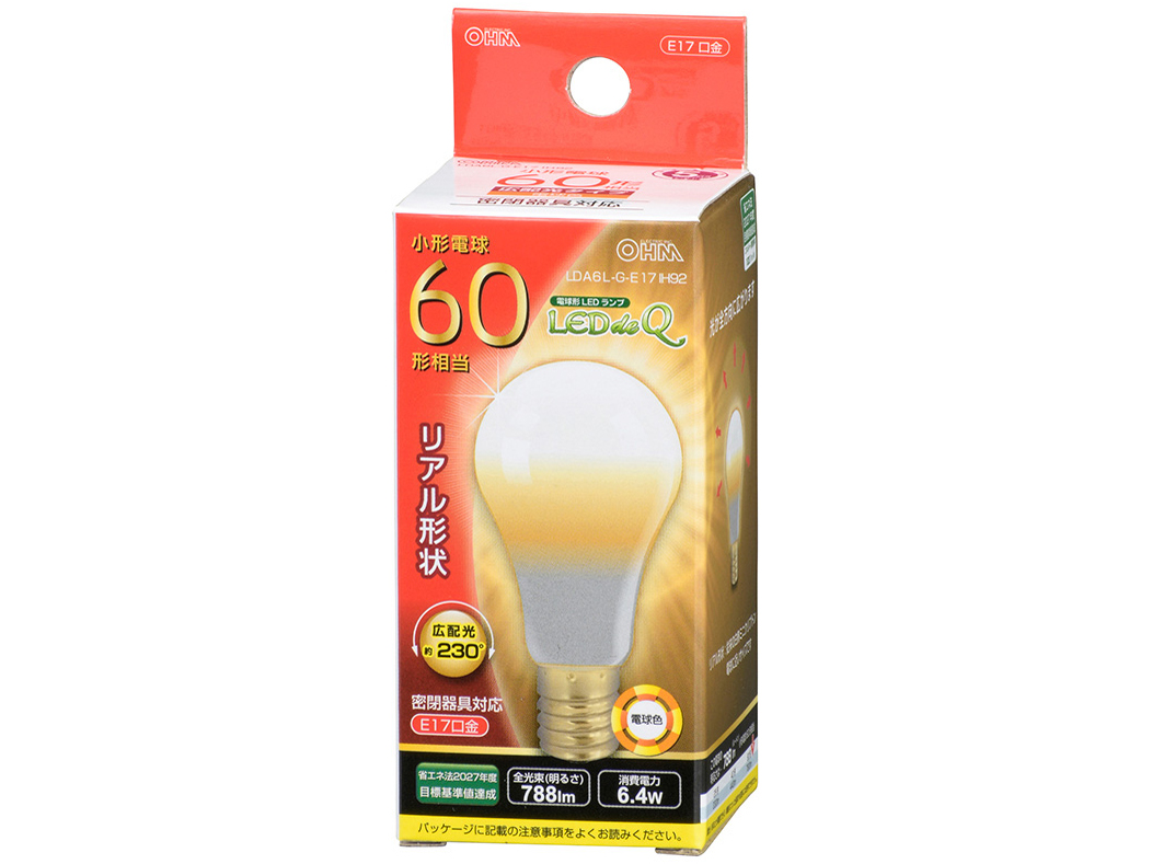 LEDdeQ LDA6L-G-E17 IH92 [�d���F] �̐��i�摜