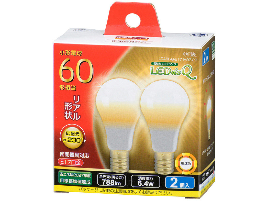 LEDdeQ LDA6L-G-E17IH92-2 [�d���F] �̐��i�摜