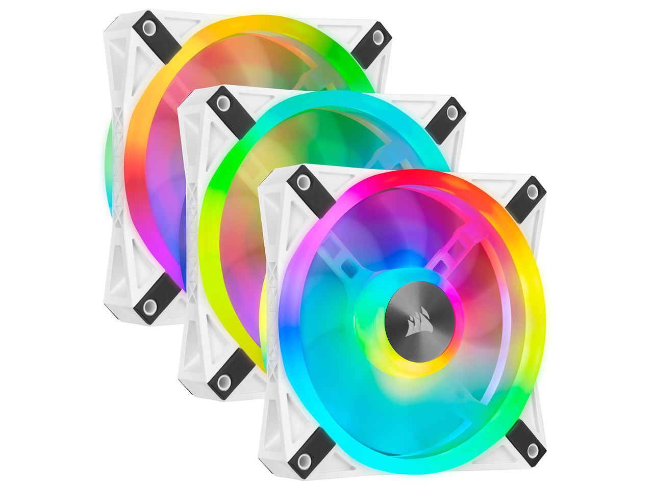 iCUE QL120 RGB Triple Fan Kit with Lighting Node CORE CO-9050104-WW [�z���C�g] �̐��i�摜