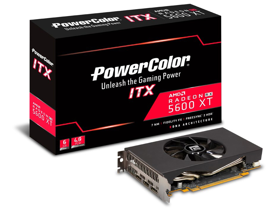 PowerColor RX 5600XT ITX 6GB GDDR6 AXRX 5600XT ITX 6GBD6-2DH [PCIExp 6GB] �̐��i�摜