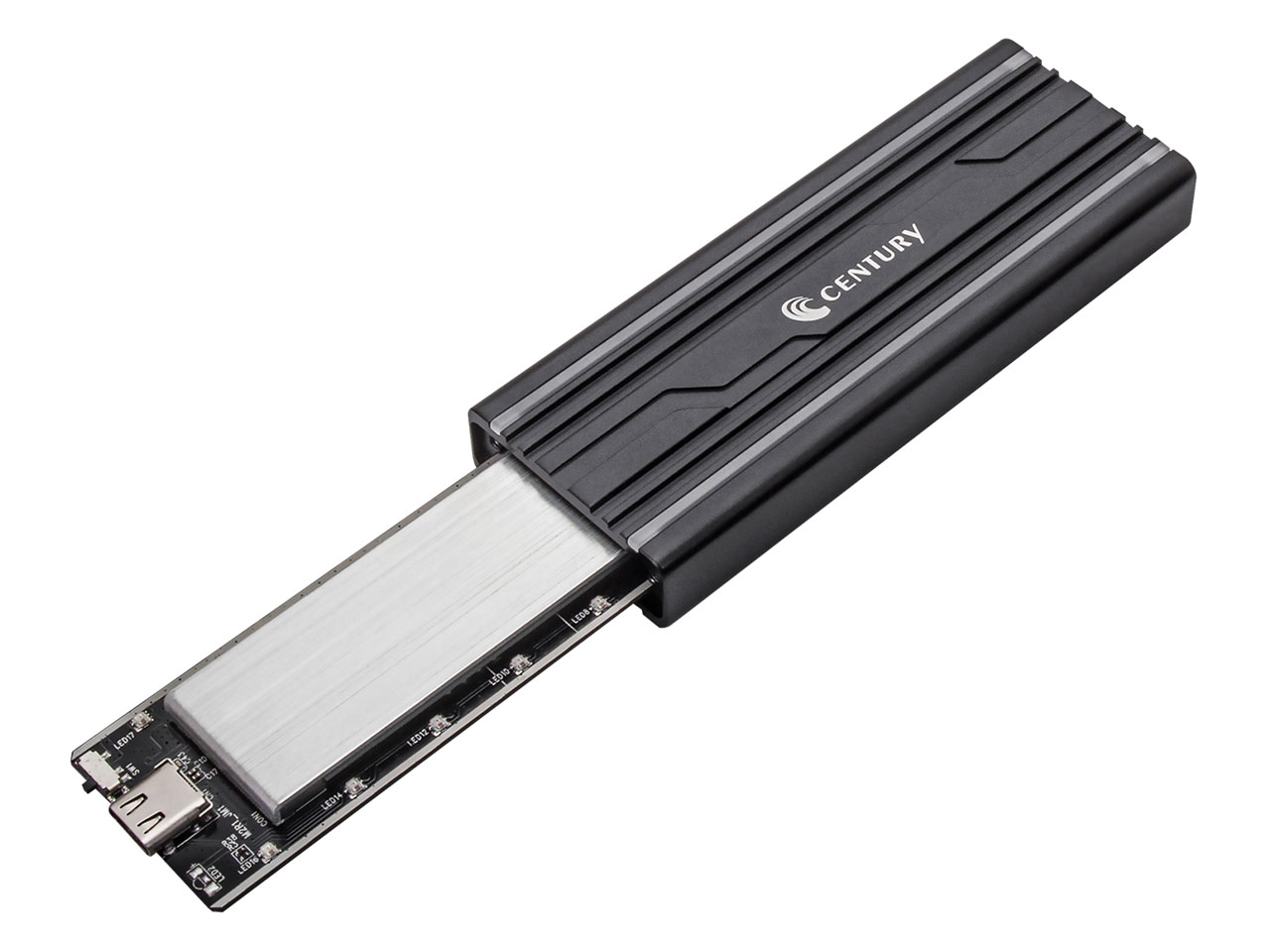 Aluminum Enclosure RGB for M.2 NVMe CAM2NVU32CRGB [��]