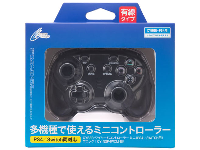 CYBER�E���C���[�h�R���g���[���[ �~�j(PS4/SWITCH�p) CY-NSP4WCM-BK [�u���b�N]