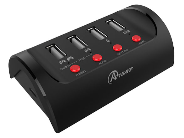Switch/PS4�p �}�E�X&�L�[�{�[�h�R���o�[�^�[ �c�i�K�[��DX ANS-SW111 [�u���b�N]
