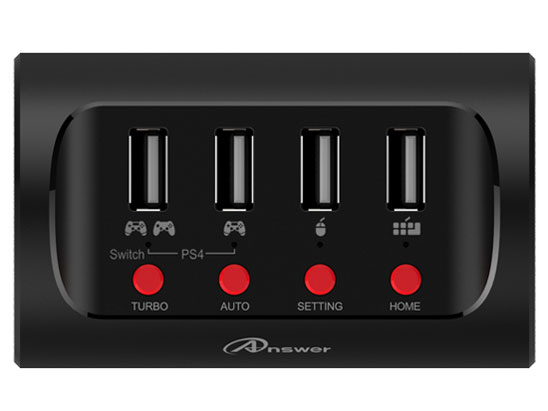 Switch/PS4�p �}�E�X&�L�[�{�[�h�R���o�[�^�[ �c�i�K�[��DX ANS-SW111 [�u���b�N]