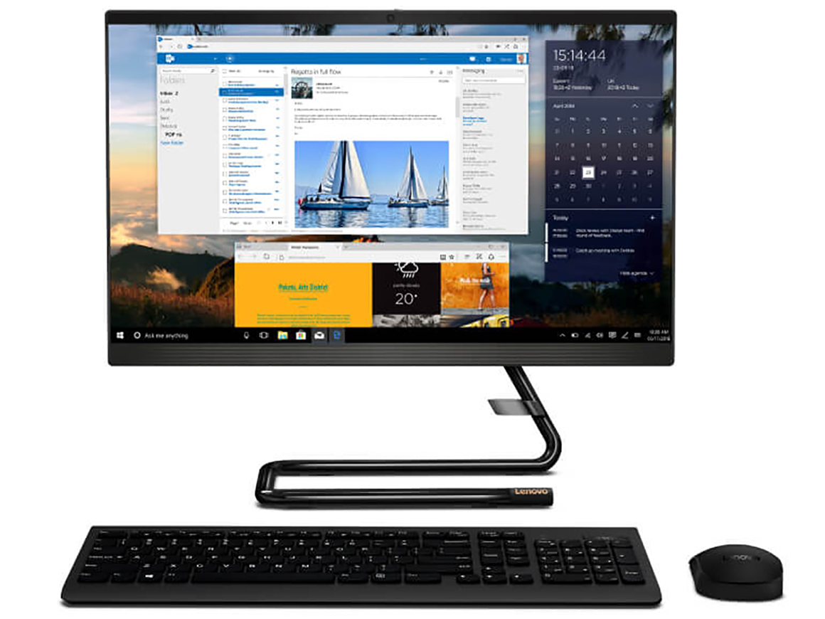 IdeaCentre AIO 350 21.5�^�t��HD�t�� AMD Athlon Silver 3050U�E4GB�������[�E1TB HDD���� �I�t�B�X�t�� F0EX005VJP �̐��i�摜