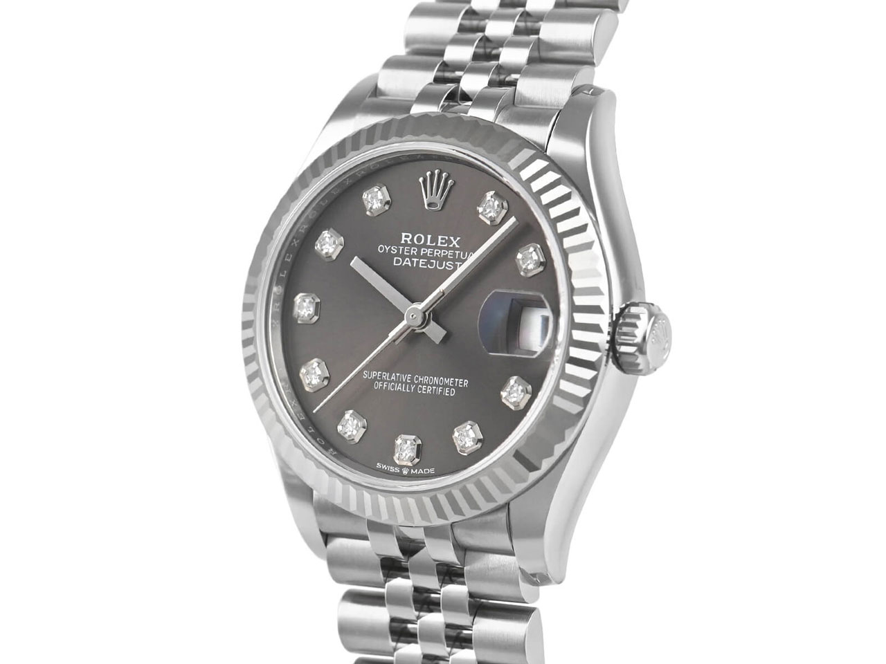 デイトジャスト 278274 [10Pダイヤ ジュビリーブレスレット ダークグレー]