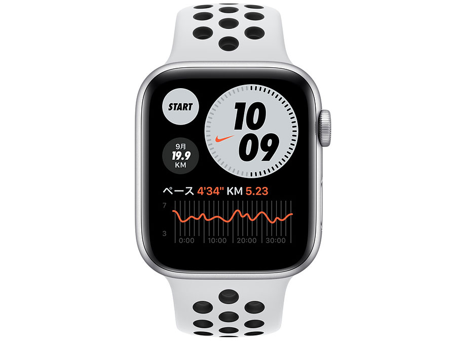 Apple Watch Nike SE GPS���f�� 44mm MYYH2J/A [�s���A�v���`�i��/�u���b�NNike�X�|�[�c�o���h]