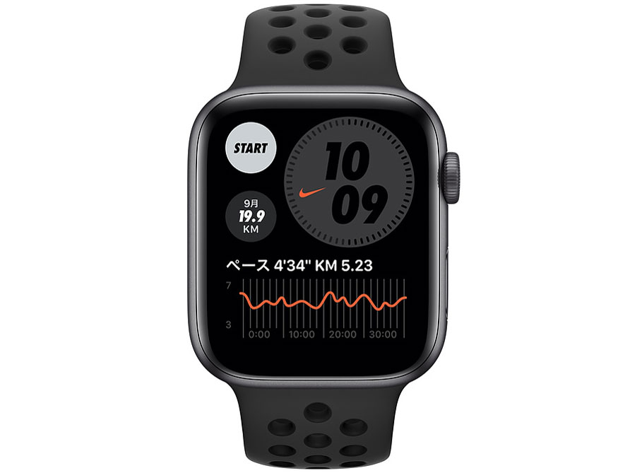 Apple Watch Nike SE GPS���f�� 44mm MYYK2J/A [�A���X���T�C�g/�u���b�NNike�X�|�[�c�o���h]