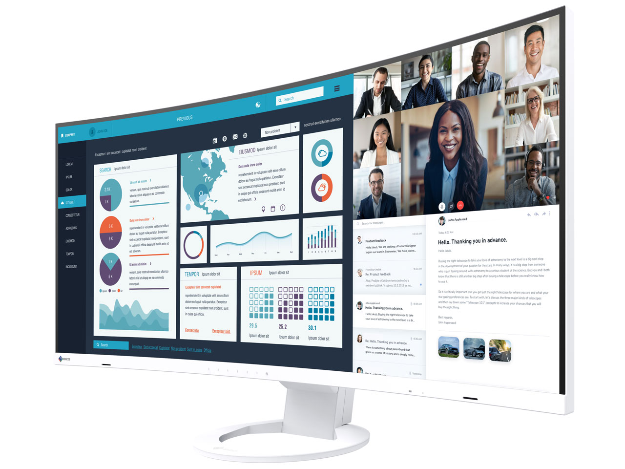 FlexScan EV3895-WT [37.5�C���` �z���C�g]