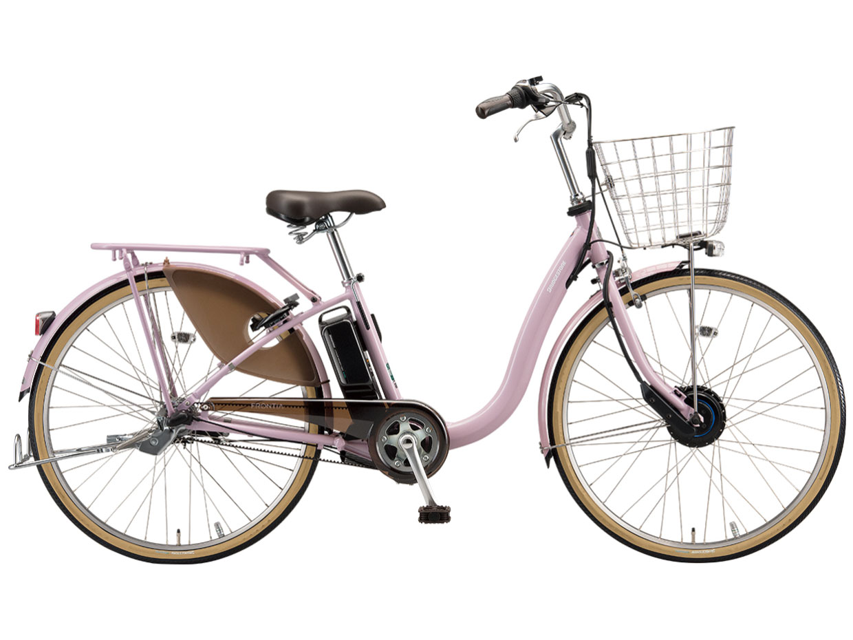 電動自転車 BS FRONTIA ピンク　94★ ブリヂストン フロンティア デラックス F4DB41 [E.Xグレイッシュ