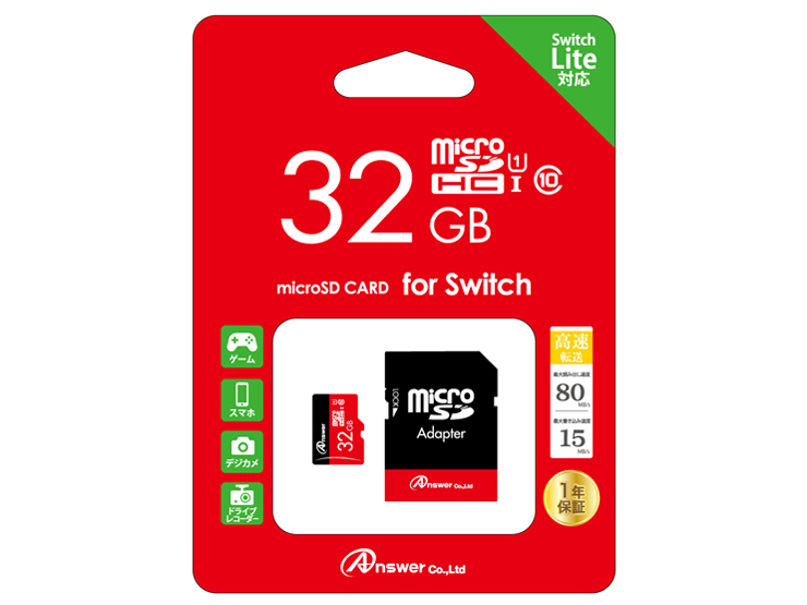 MicroSDHC32GB(SD�J�[�h�A�_�v�^�[�t��) ANS-MSDHC32G �̐��i�摜