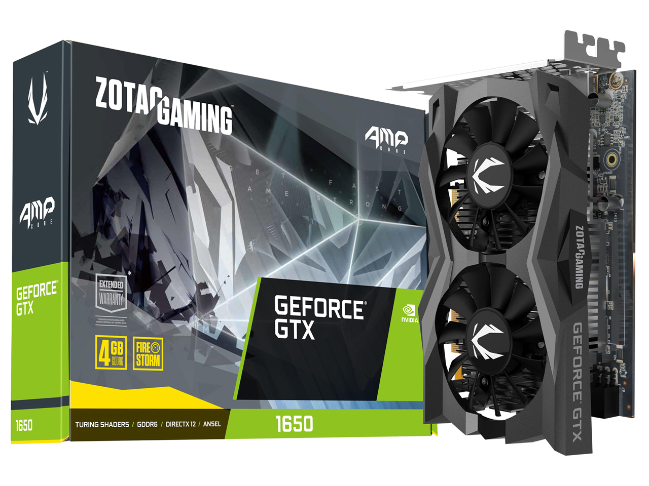 ZOTAC GAMING GeForce GTX 1650 AMP Core GDDR6 ZT-T16520J-10L [PCIExp 4GB] �̐��i�摜