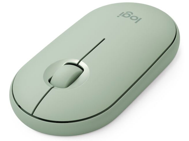 Logitech ワイヤレスマウス 青と緑 LOGICOOL PEBBLE M350のペア