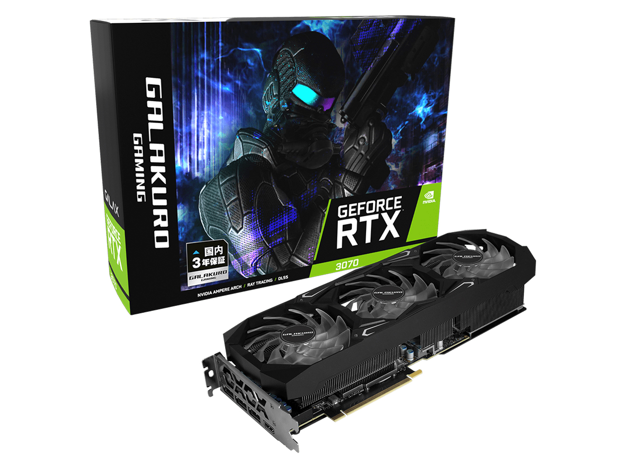 GALAKURO GAMING GG-RTX3070-E8GB/TP [PCIExp 8GB] �̐��i�摜