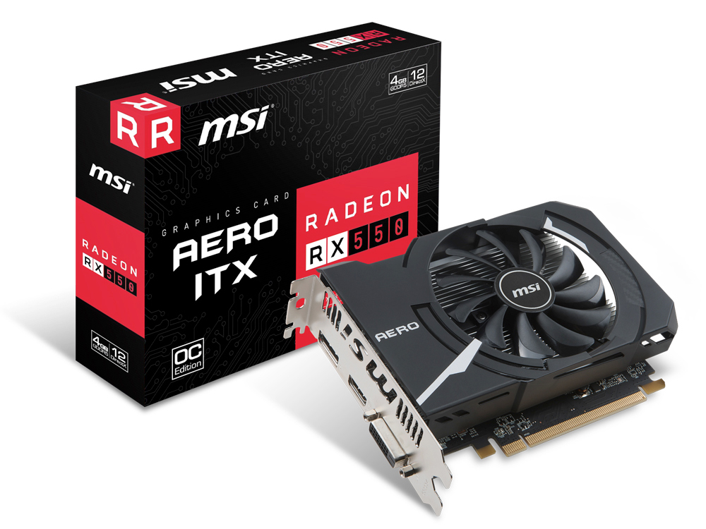 Radeon RX 550 AERO ITX 4G J OC [PCIExp 4GB] �̐��i�摜