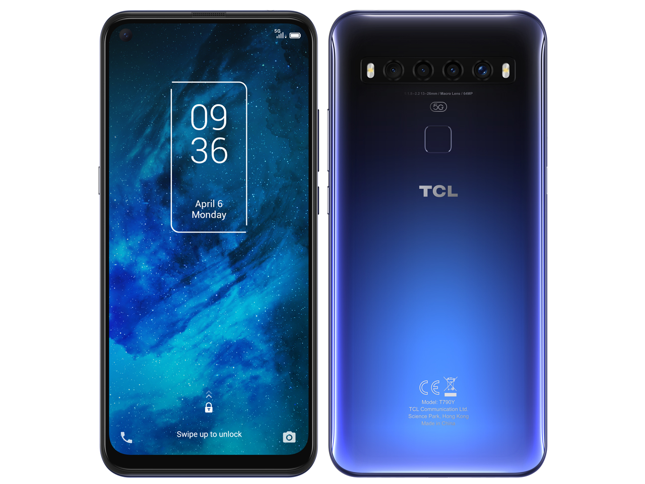 TCL 10 5G SIM�t���[ [Chrome Blue] �̐��i�摜