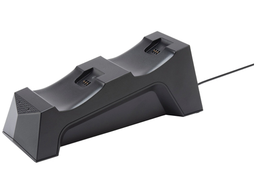 CYBER�E�u�������ŏ[�d�ł���R���g���[���[�X�^���h �_�u��(PS5�p) CY-P5OCCSW-BK [�u���b�N] �̐��i�摜