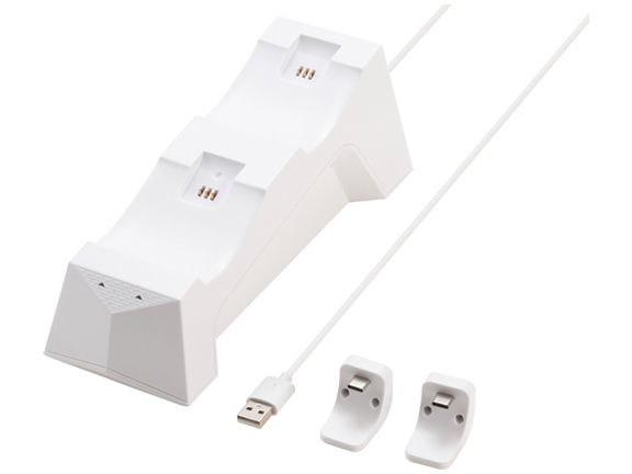 CYBER�E�u�������ŏ[�d�ł���R���g���[���[�X�^���h �_�u��(PS5�p) CY-P5OCCSW-WH [�z���C�g]