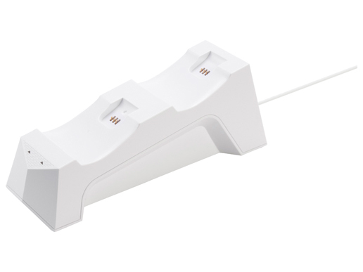 CYBER�E�u�������ŏ[�d�ł���R���g���[���[�X�^���h �_�u��(PS5�p) CY-P5OCCSW-WH [�z���C�g] �̐��i�摜