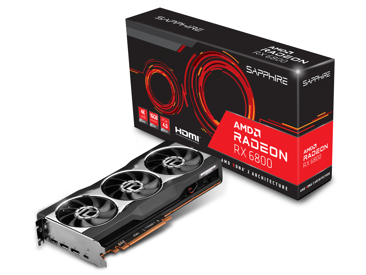 SAPPHIRE RADEON RX 6800 16G GDDR6 [PCIExp 16GB] �̐��i�摜
