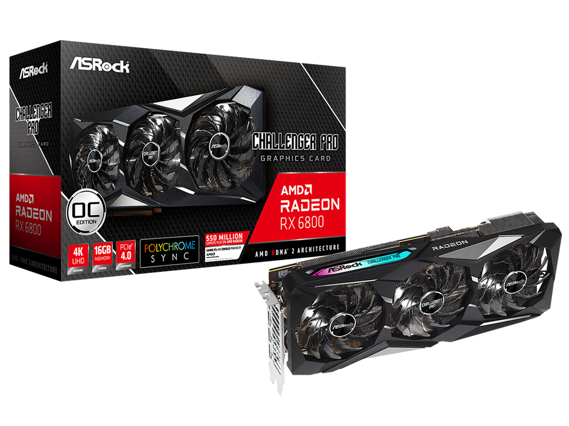 Radeon RX 6800 Challenger Pro 16G OC [PCIExp 16GB] �̐��i�摜