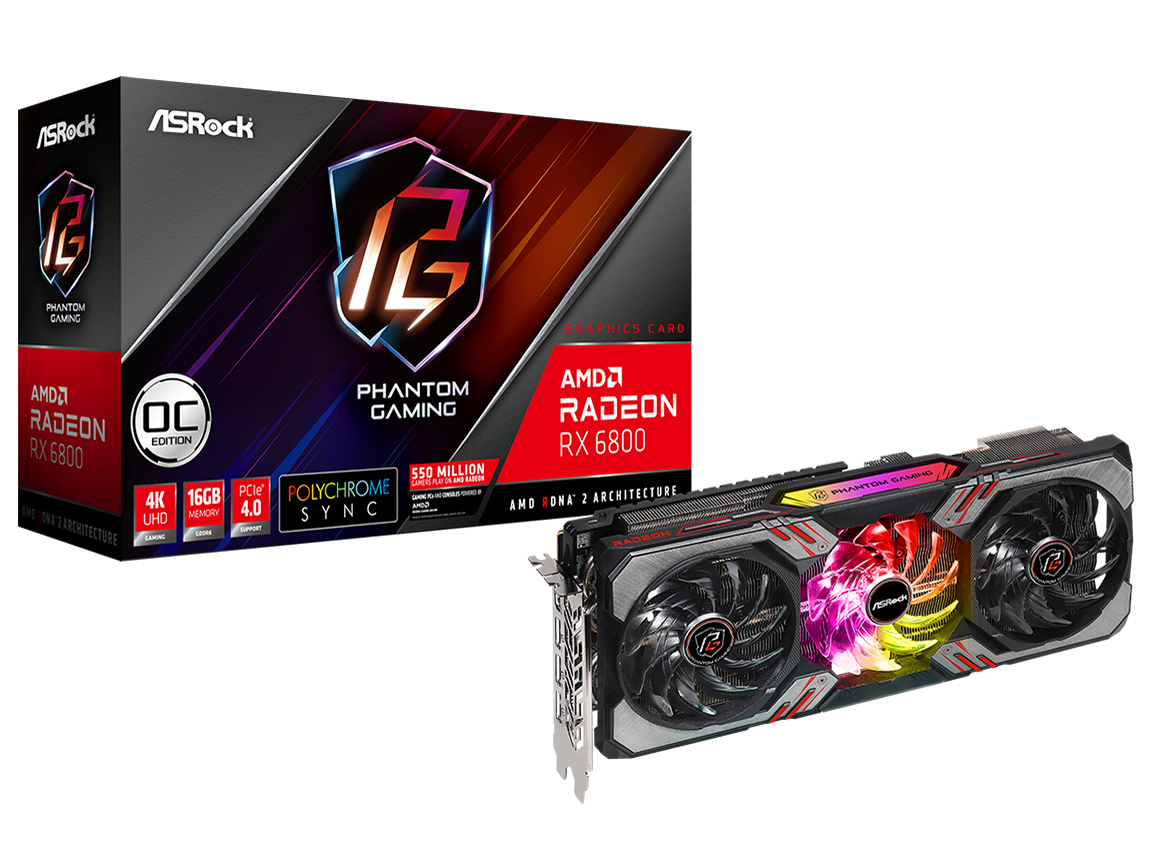 Radeon RX 6800 Phantom Gaming D 16G OC [PCIExp 16GB] �̐��i�摜