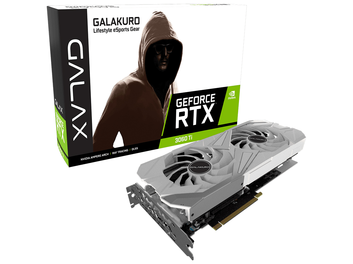 GALAKURO GK-RTX3060Ti-E8GB/WHITE [PCIExp 8GB] �̐��i�摜