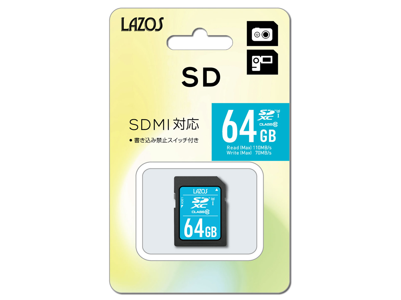 Lazos L-64SDX10-U3 [64GB] �̐��i�摜