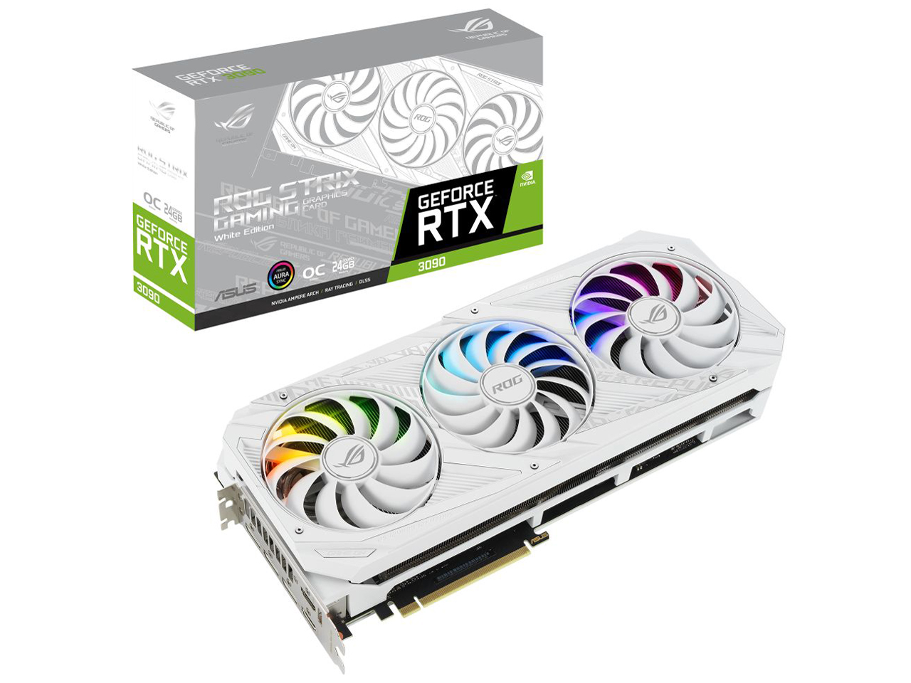 ROG-STRIX-RTX3090-O24G-WHITE [PCIExp 24GB] �̐��i�摜