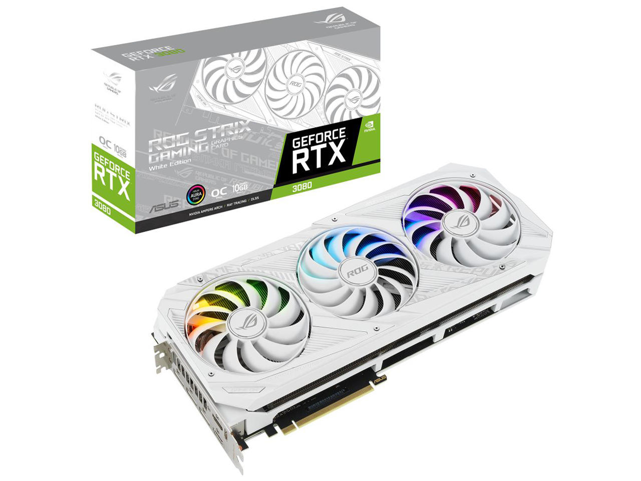 ROG-STRIX-RTX3080-O10G-WHITE [PCIExp 10GB] �̐��i�摜