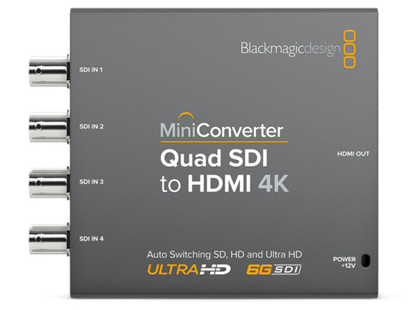 Blackmagic Design Mini Converter Quad SDI to HDMI 4K 2 CONVMBSQUH4K2