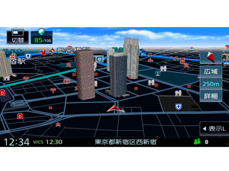 『ルート画面2』 彩速ナビ MDV-S708 の製品画像