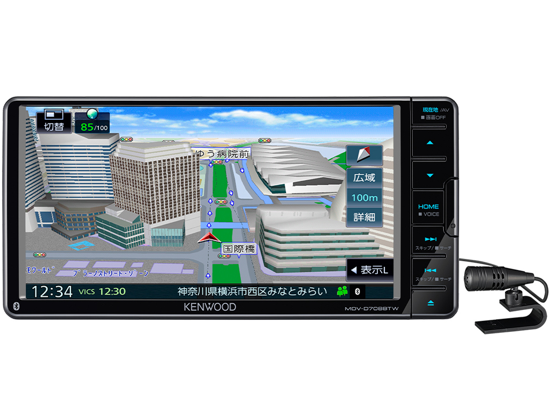 彩速ナビ MDV-D708BTW の製品画像