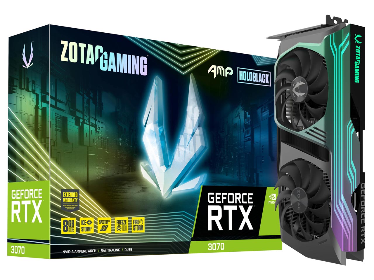 ZOTAC GAMING GeForce RTX 3070 AMP Holo ZT-A30700F-10P [PCIExp 8GB] �̐��i�摜