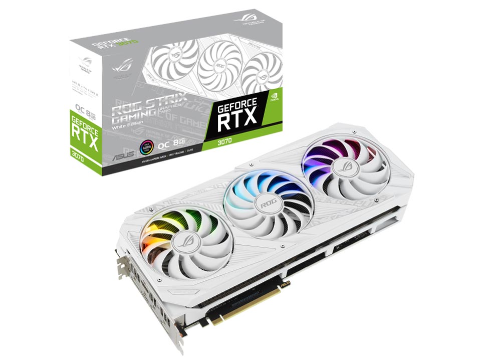 ROG-STRIX-RTX3070-O8G-WHITE [PCIExp 8GB] �̐��i�摜