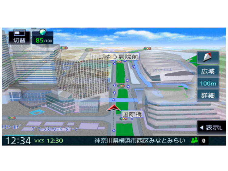 『ルート画面1』 彩速ナビ MDV-D708BT の製品画像