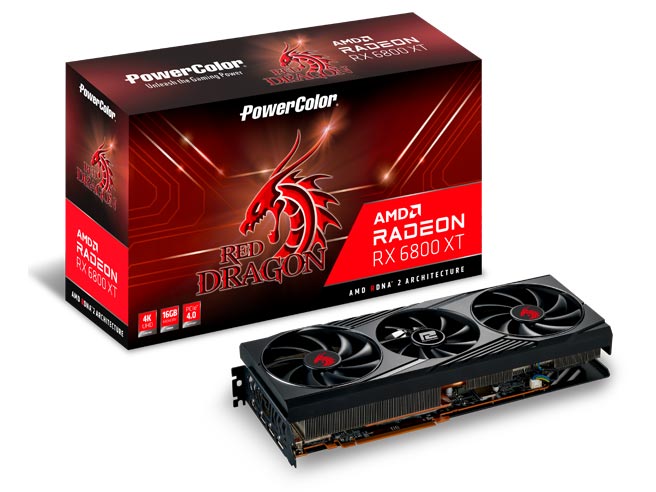 PowerColor Red Dragon AMD Radeon RX 6800 XT AXRX 6800XT 16GBD6-3DHR/OC [PCIExp 16GB] �̐��i�摜
