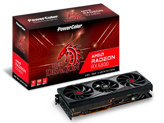 PowerColor Red Dragon AMD Radeon RX 6800 AXRX 6800 16GBD6-3DHR/OC [PCIExp 16GB] �̐��i�摜