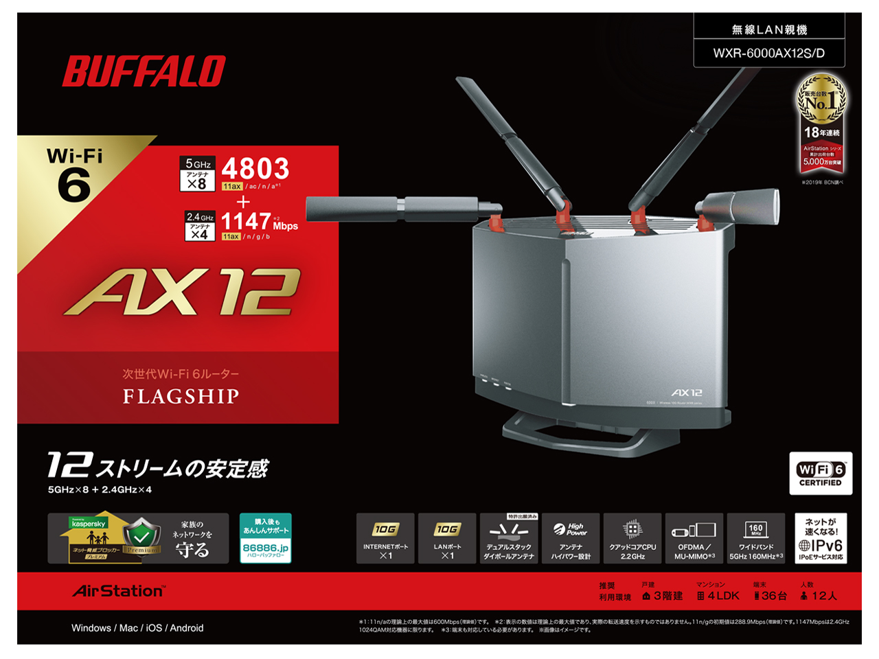 AirStation WXR-6000AX12S/D [�`�^�j�E���O���[]