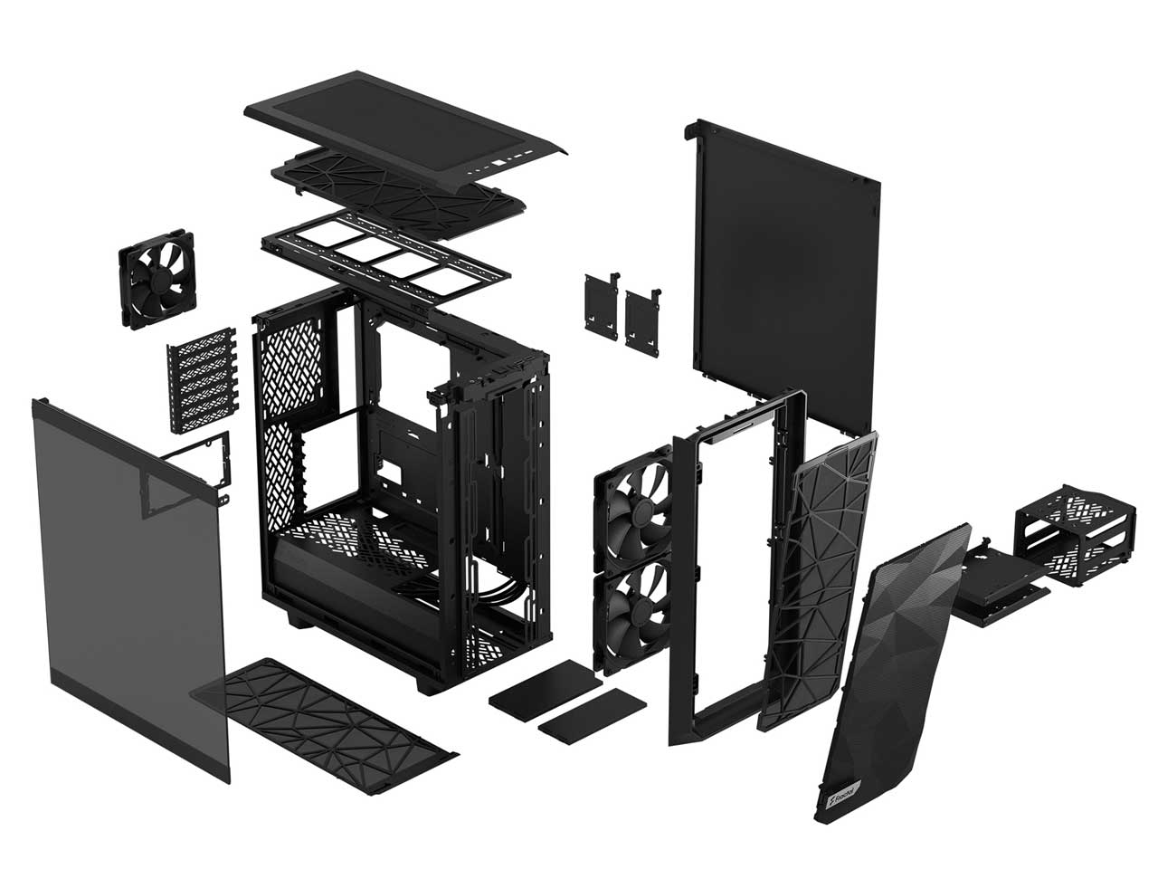 Meshify 2 Compact TG FD-C-MES2C-03 [�u���b�N/���C�g]